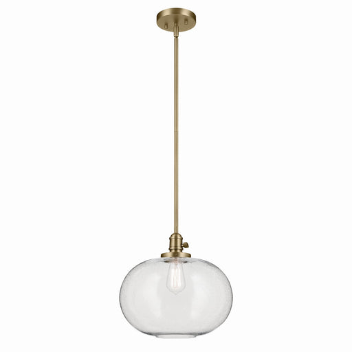 Kichler 43911NBR One Light Pendant, Natural Brass