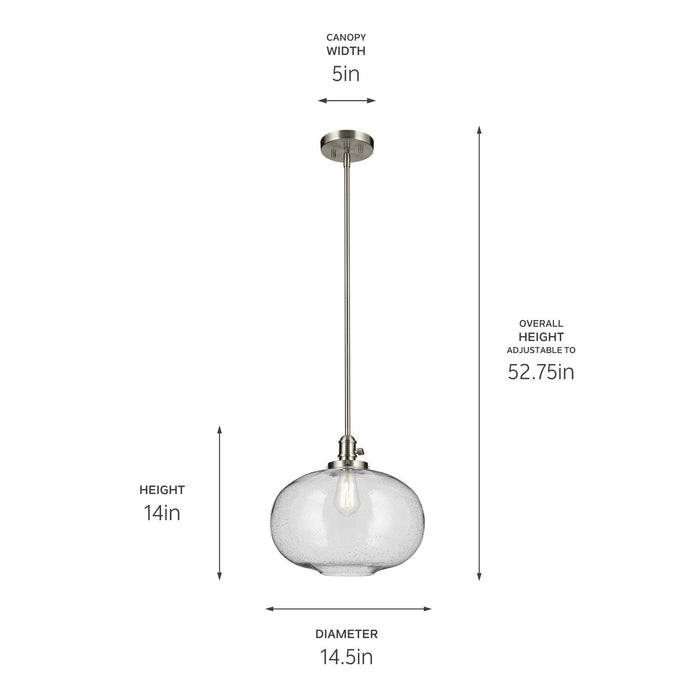 Kichler 43911NI One Light Pendant, Brushed Nickel (3)