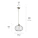 Kichler 43911NI One Light Pendant, Brushed Nickel (3)