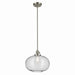 Kichler 43911NI One Light Pendant, Brushed Nickel