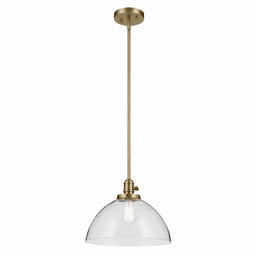 Kichler 43912NBR One Light Pendant, Natural Brass