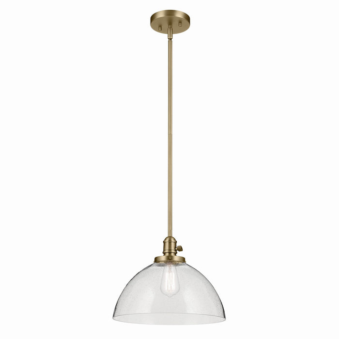 Kichler 43912NBR One Light Pendant, Natural Brass