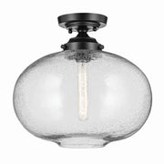 Kichler 43913BK One Light Semi Flush Mount, Black
