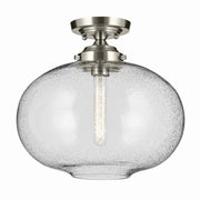 Kichler 43913NI One Light Semi Flush Mount, Brushed Nickel