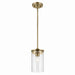 Kichler 43996NBR One Light Mini Pendant, Natural Brass