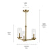 Kichler 43997NBR Three Light Chandelier, Natural Brass (4)