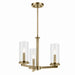 Kichler 43997NBR Three Light Chandelier, Natural Brass