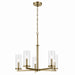 Kichler 43999NBR Five Light Chandelier, Natural Brass