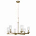 Kichler 44013NBR Six Light Chandelier, Natural Brass