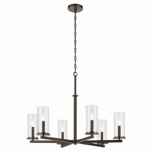 Kichler 44013OZ Six Light Chandelier, Olde Bronze