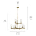 Kichler 44014NBR Nine Light Chandelier, Natural Brass (2)