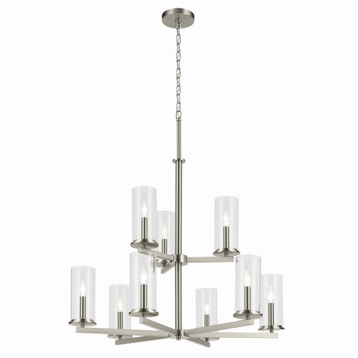Kichler 44014NI Nine Light Chandelier, Brushed Nickel