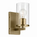Kichler 45495NBRCLR One Light Wall Sconce, Natural Brass