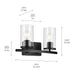 Kichler 45496BKCLR Two Light Bath, Black (2)