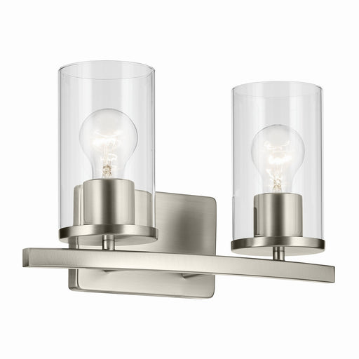 Kichler 45496NICLR Two Light Bath, Brushed Nickel