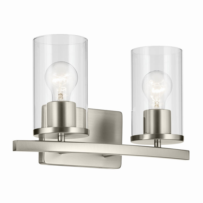 Kichler 45496NICLR Two Light Bath, Brushed Nickel