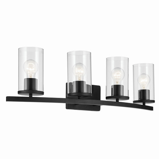Kichler 45498BKCLR Four Light Bath, Black