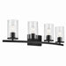 Kichler 45498BKCLR Four Light Bath, Black
