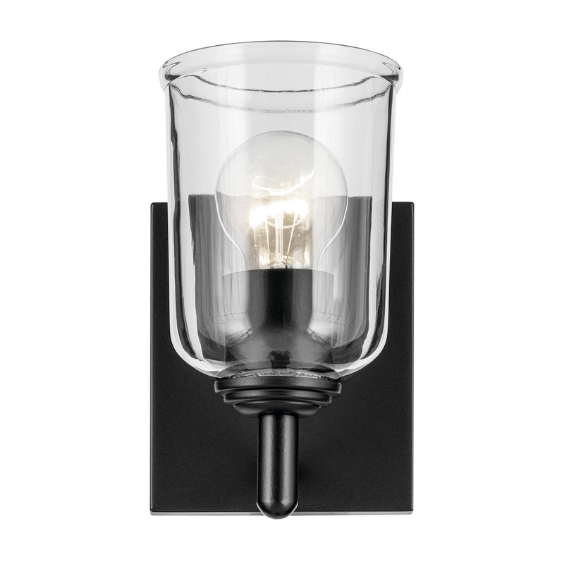Kichler 45572BKCLR One Light Wall Sconce, Black (5)
