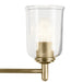 Kichler 45572NBRCLR One Light Wall Sconce, Natural Brass (2)
