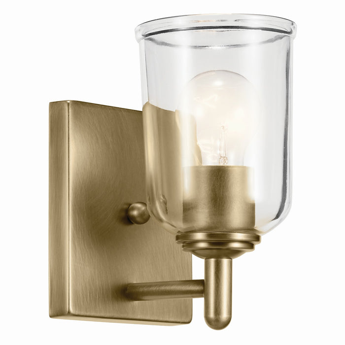 Kichler 45572NBRCLR One Light Wall Sconce, Natural Brass