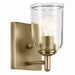 Kichler 45572NBRCLR One Light Wall Sconce, Natural Brass