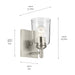 Kichler 45572NICLR One Light Wall Sconce, Brushed Nickel (3)