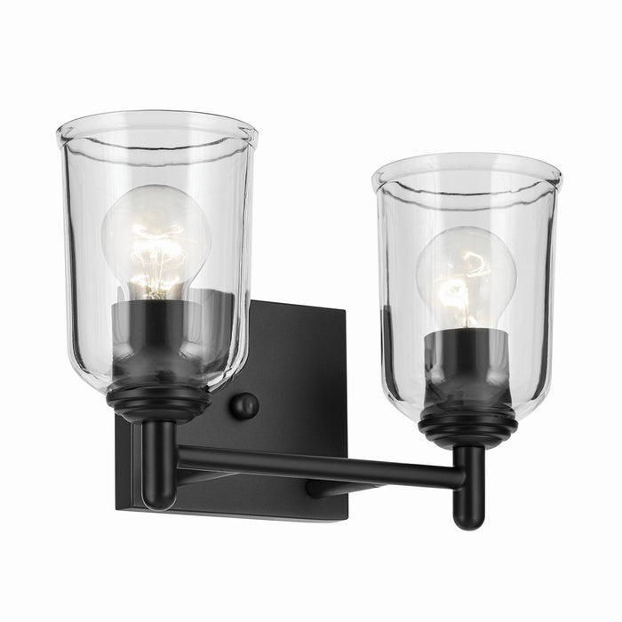 Kichler 45573BKCLR Two Light Bath, Black