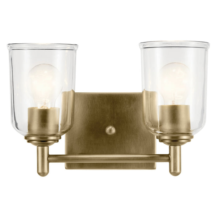 Kichler 45573NBRCLR Two Light Bath, Natural Brass (4)