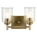 Kichler 45573NBRCLR Two Light Bath, Natural Brass (4)