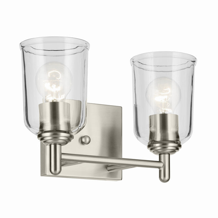 Kichler 45573NICLR Two Light Bath, Brushed Nickel