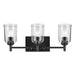 Kichler 45574BKCLR Three Light Bath, Black (4)