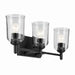 Kichler 45574BKCLR Three Light Bath, Black