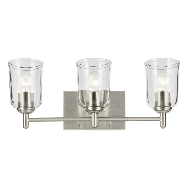 Kichler 45574NICLR Three Light Bath, Brushed Nickel (4)