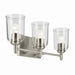 Kichler 45574NICLR Three Light Bath, Brushed Nickel