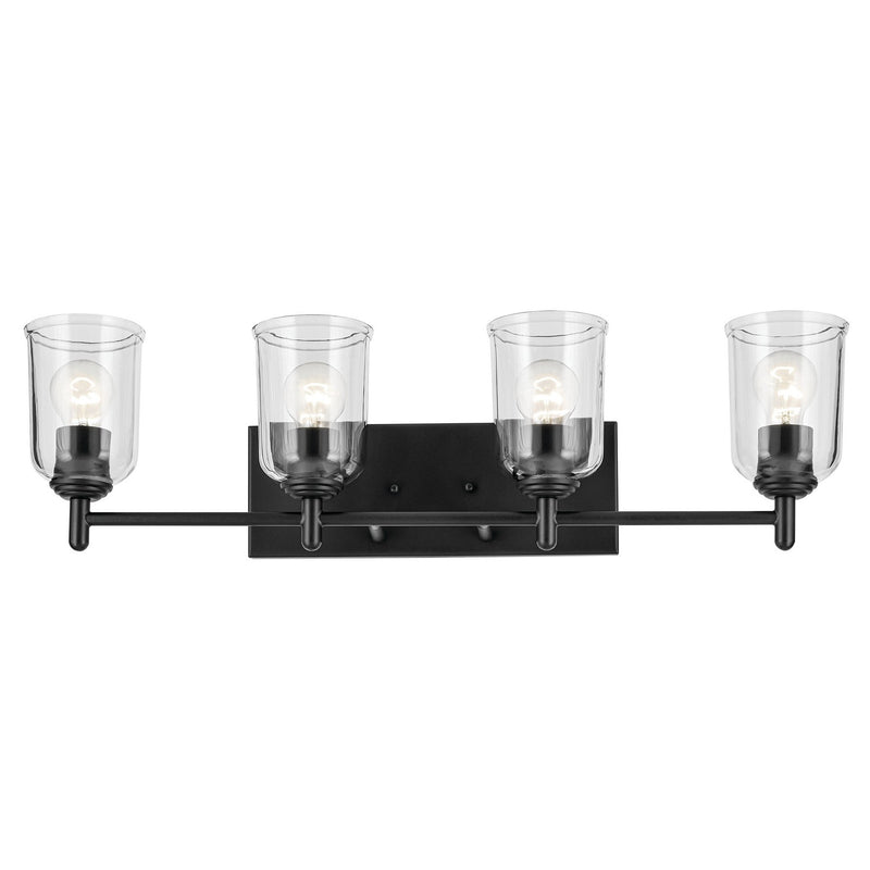 Kichler 45575BKCLR Four Light Bath, Black (4)