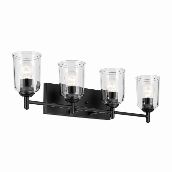 Kichler 45575BKCLR Four Light Bath, Black