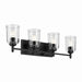 Kichler 45575BKCLR Four Light Bath, Black