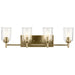 Kichler 45575NBRCLR Four Light Bath, Natural Brass (4)