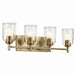 Kichler 45575NBRCLR Four Light Bath, Natural Brass