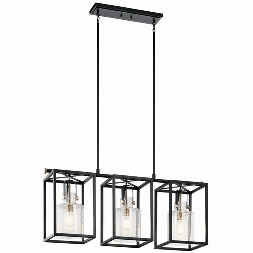 Kichler 52033PN Three Light Linear Chandelier, Polished Nickel