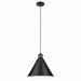 Kichler 52177BK One Light Pendant, Black