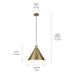 Kichler 52177NBR One Light Pendant, Natural Brass (3)