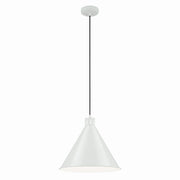 Kichler 52177WH One Light Pendant, White