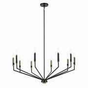 Kichler 52348BK Ten Light Chandelier, Black