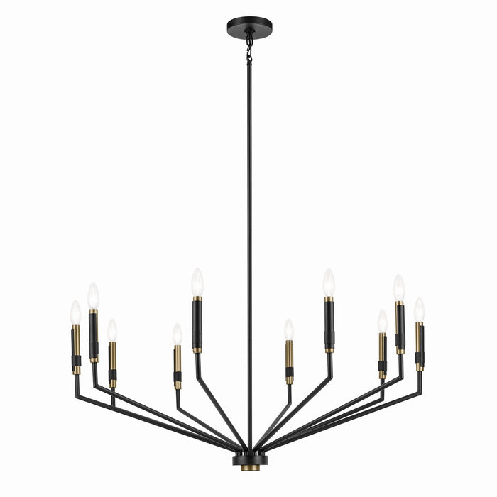 Kichler 52348BK Ten Light Chandelier, Black