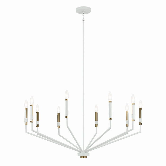 Kichler 52348WH Ten Light Chandelier, White