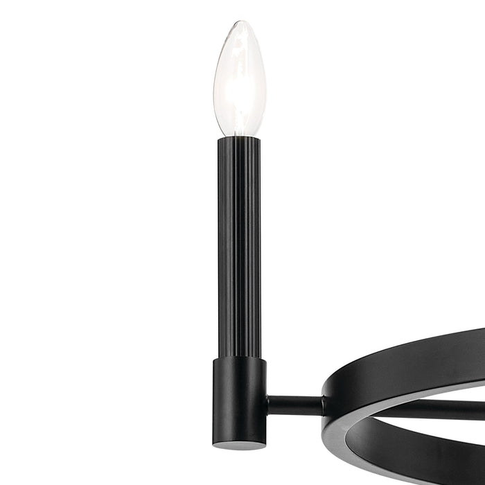 Kichler 52426BK Four Light Chandelier, Black (3)