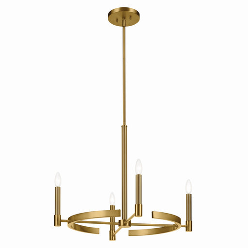 Kichler 52426BNB Four Light Chandelier, Brushed Natural Brass