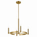 Kichler 52426BNB Four Light Chandelier, Brushed Natural Brass